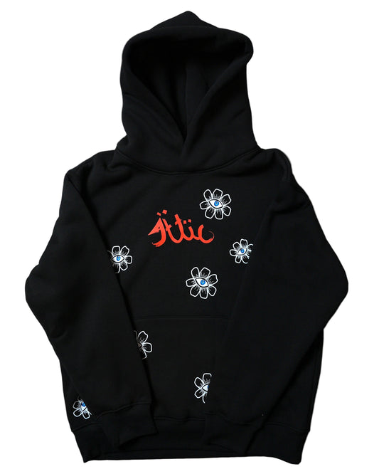 Flowers Hoodie B/W